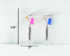 Clear Flashing Unicorn Windmill